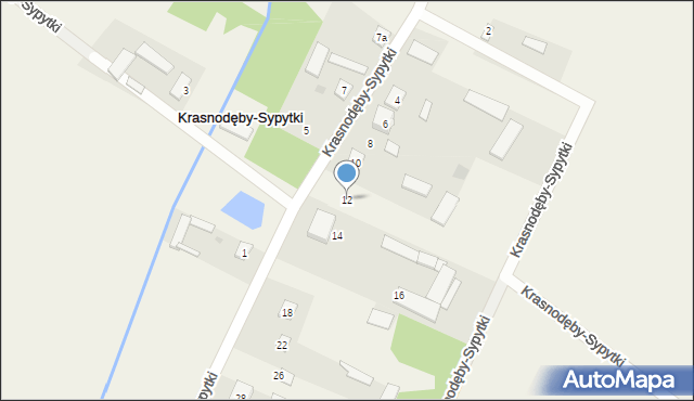 Krasnodęby-Sypytki, Krasnodęby-Sypytki, 12, mapa Krasnodęby-Sypytki