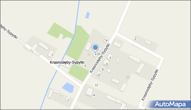 Krasnodęby-Sypytki, Krasnodęby-Sypytki, 7, mapa Krasnodęby-Sypytki