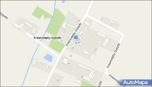 Krasnodęby-Sypytki, Krasnodęby-Sypytki, 8, mapa Krasnodęby-Sypytki