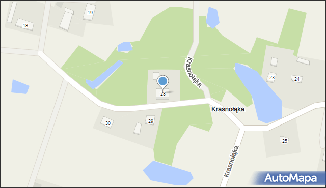 Krasnołąka, Krasnołąka, 28, mapa Krasnołąka