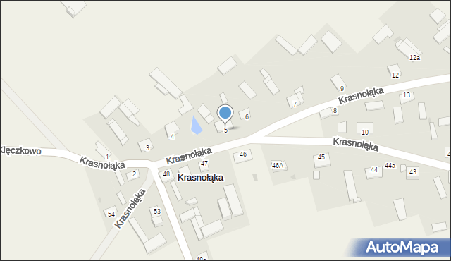 Krasnołąka, Krasnołąka, 5, mapa Krasnołąka