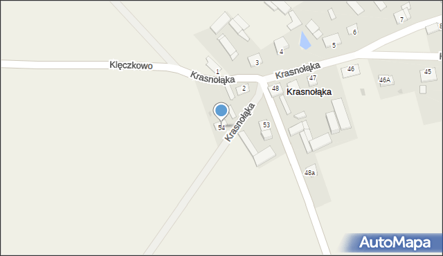 Krasnołąka, Krasnołąka, 54, mapa Krasnołąka