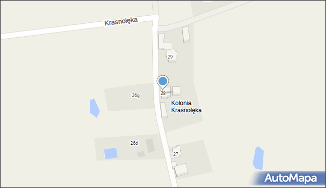 Krasnołęka, Krasnołęka, 28, mapa Krasnołęka