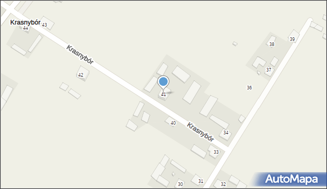 Krasnybór, Krasnybór, 41, mapa Krasnybór