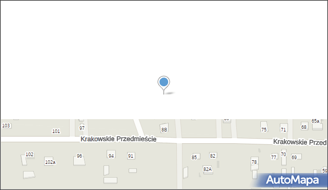 Krasnystaw, Krakowskie Przedmieście, 87a, mapa Krasnystaw