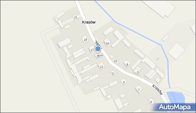 Krasów, Krasów, 15, mapa Krasów