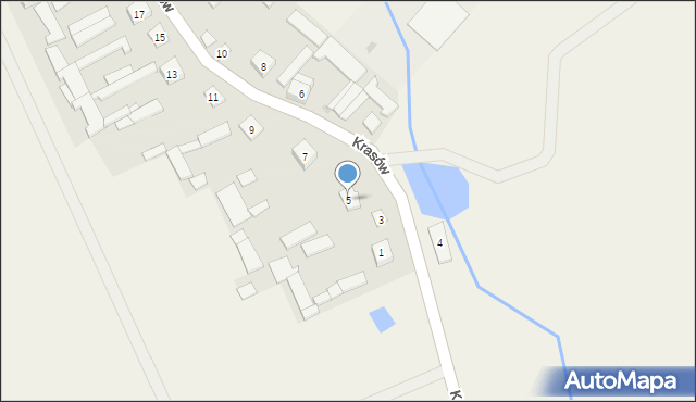 Krasów, Krasów, 5, mapa Krasów