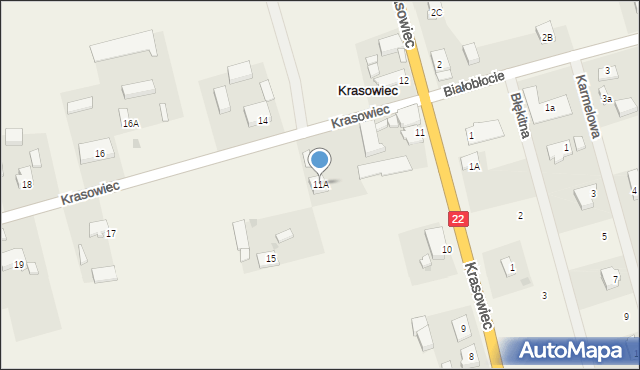 Krasowiec, Krasowiec, 11A, mapa Krasowiec