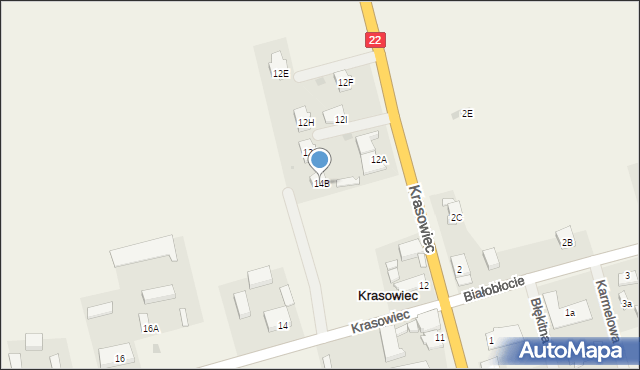 Krasowiec, Krasowiec, 14B, mapa Krasowiec