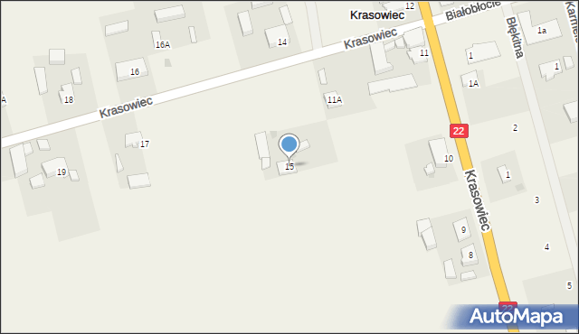Krasowiec, Krasowiec, 15, mapa Krasowiec