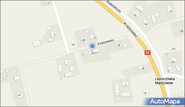 Krasowiec, Krasowiec, 1A, mapa Krasowiec