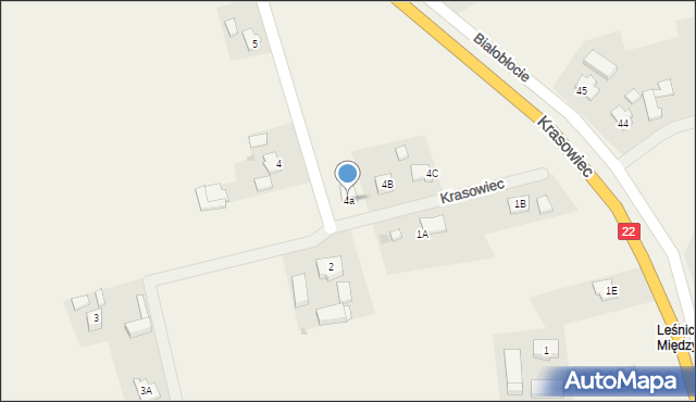 Krasowiec, Krasowiec, 4a, mapa Krasowiec