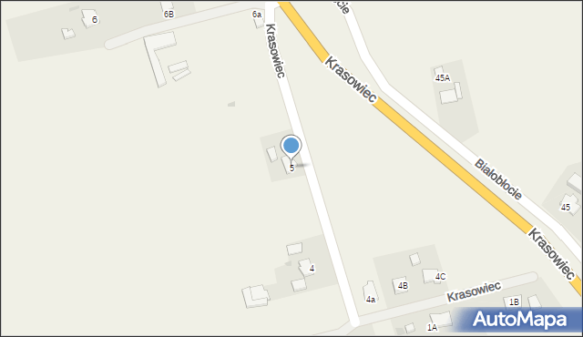 Krasowiec, Krasowiec, 5, mapa Krasowiec