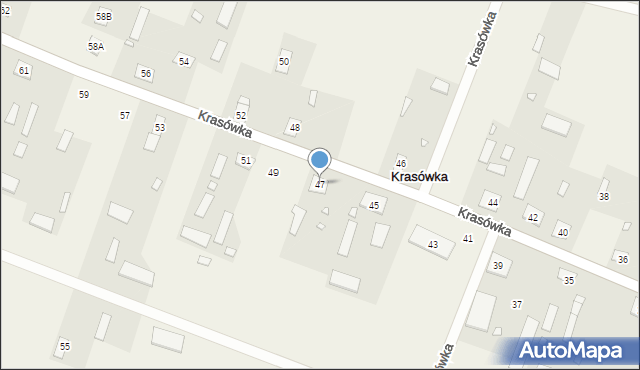 Krasówka, Krasówka, 47, mapa Krasówka