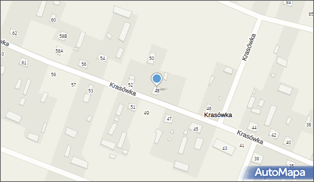 Krasówka, Krasówka, 48, mapa Krasówka