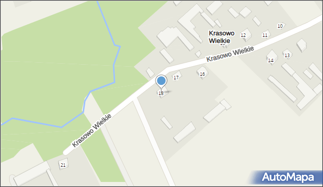 Krasowo Wielkie, Krasowo Wielkie, 18, mapa Krasowo Wielkie