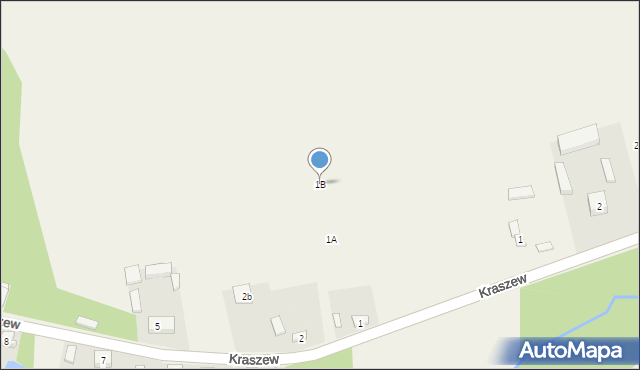 Kraszew, Kraszew, 1B, mapa Kraszew