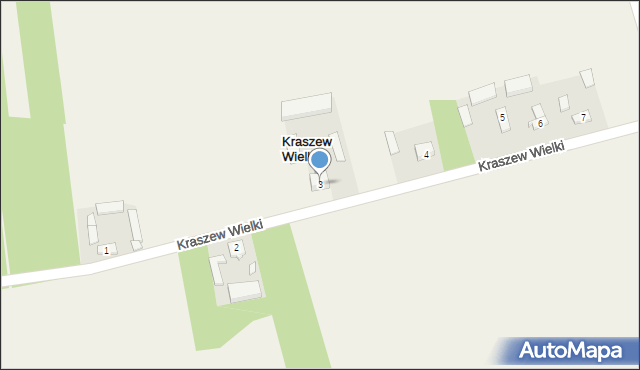 Kraszew Wielki, Kraszew Wielki, 3, mapa Kraszew Wielki