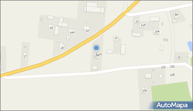 Kraszewo, Kraszewo, 13A, mapa Kraszewo