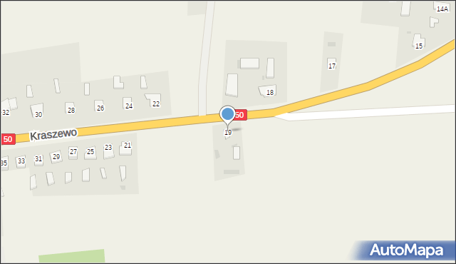 Kraszewo, Kraszewo, 19, mapa Kraszewo