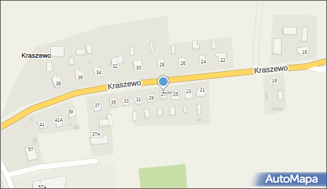 Kraszewo, Kraszewo, 27, mapa Kraszewo