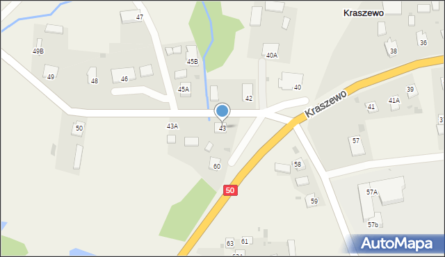 Kraszewo, Kraszewo, 43, mapa Kraszewo