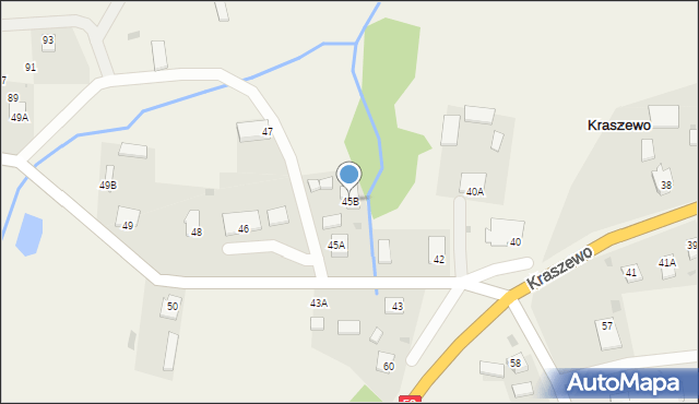 Kraszewo, Kraszewo, 45B, mapa Kraszewo