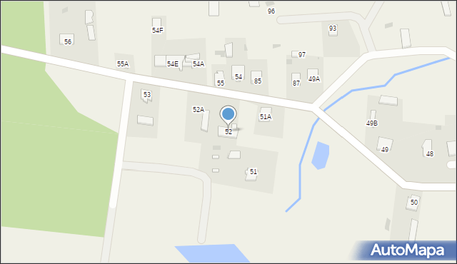 Kraszewo, Kraszewo, 52, mapa Kraszewo