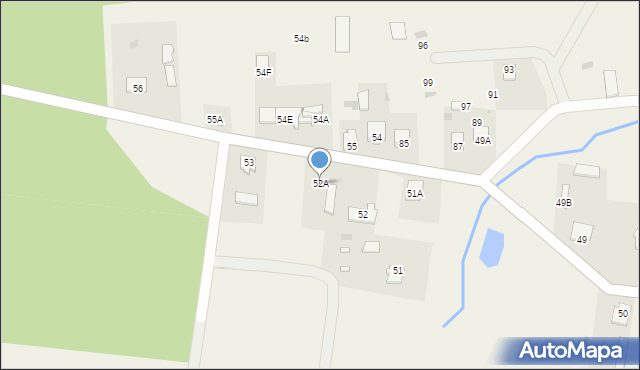 Kraszewo, Kraszewo, 52A, mapa Kraszewo