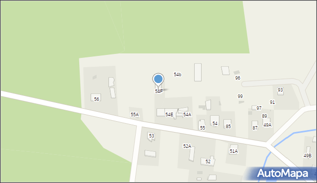 Kraszewo, Kraszewo, 54F, mapa Kraszewo