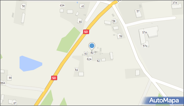 Kraszewo, Kraszewo, 61, mapa Kraszewo
