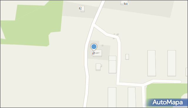 Kraszewo, Kraszewo, 67, mapa Kraszewo