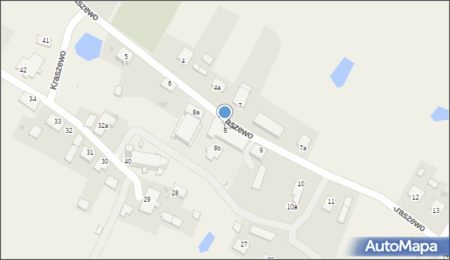 Kraszewo, Kraszewo, 8, mapa Kraszewo