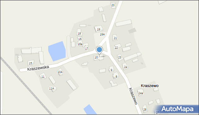 Kraszewo, Kraszewo, 9a, mapa Kraszewo