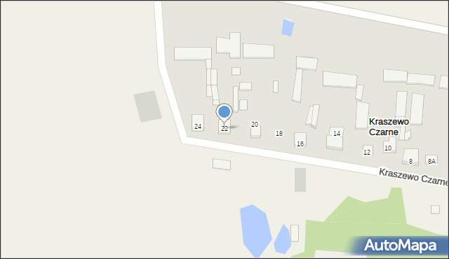 Kraszewo Czarne, Kraszewo Czarne, 22, mapa Kraszewo Czarne