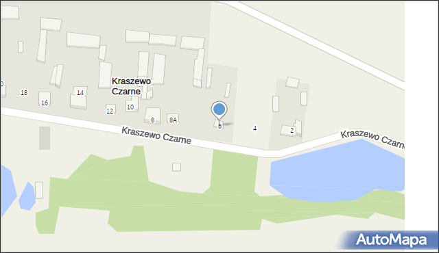 Kraszewo Czarne, Kraszewo Czarne, 6, mapa Kraszewo Czarne