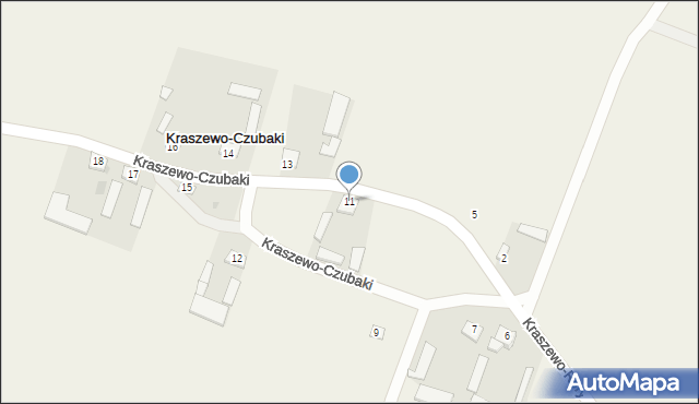 Kraszewo-Czubaki, Kraszewo-Czubaki, 11, mapa Kraszewo-Czubaki