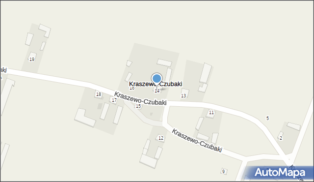 Kraszewo-Czubaki, Kraszewo-Czubaki, 14, mapa Kraszewo-Czubaki