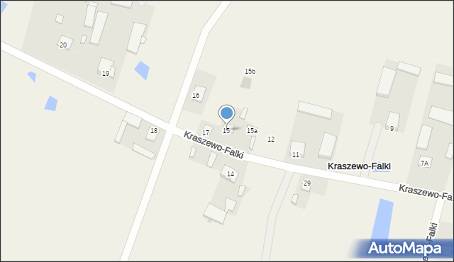 Kraszewo-Falki, Kraszewo-Falki, 15, mapa Kraszewo-Falki