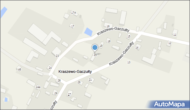 Kraszewo-Gaczułty, Kraszewo-Gaczułty, 20, mapa Kraszewo-Gaczułty