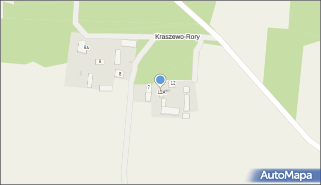 Kraszewo-Rory, Kraszewo-Rory, 12A, mapa Kraszewo-Rory