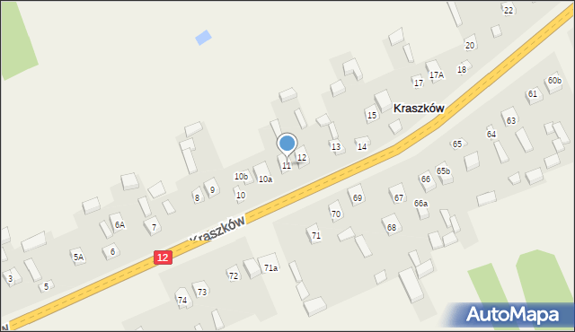 Kraszków, Kraszków, 11, mapa Kraszków