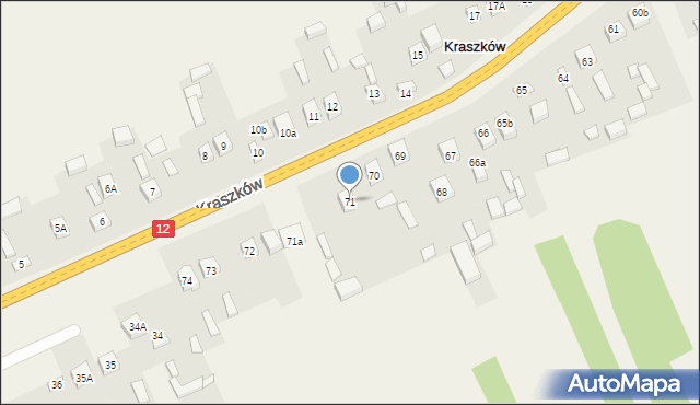 Kraszków, Kraszków, 71, mapa Kraszków