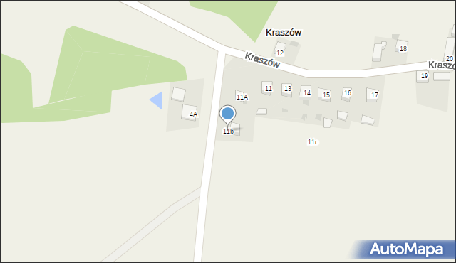 Kraszów, Kraszów, 11b, mapa Kraszów