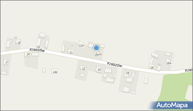 Kraszów, Kraszów, 23, mapa Kraszów