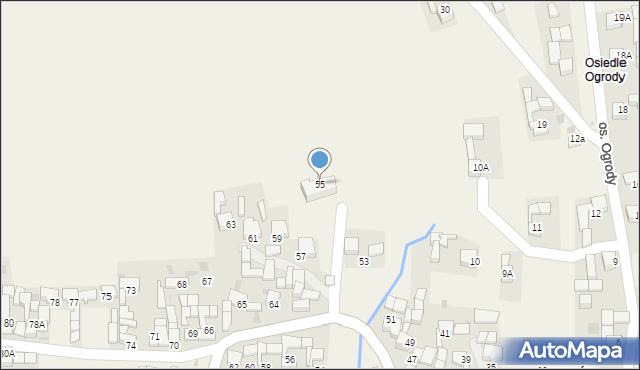 Krauszów, Krauszów, 55, mapa Krauszów