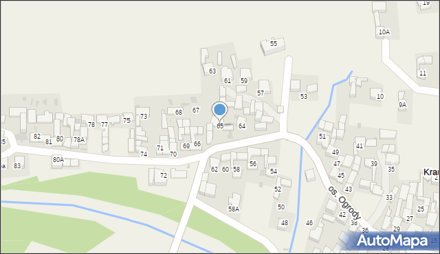 Krauszów, Krauszów, 65, mapa Krauszów