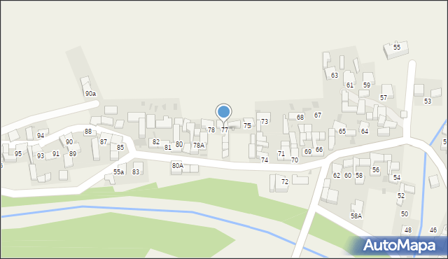 Krauszów, Krauszów, 77, mapa Krauszów