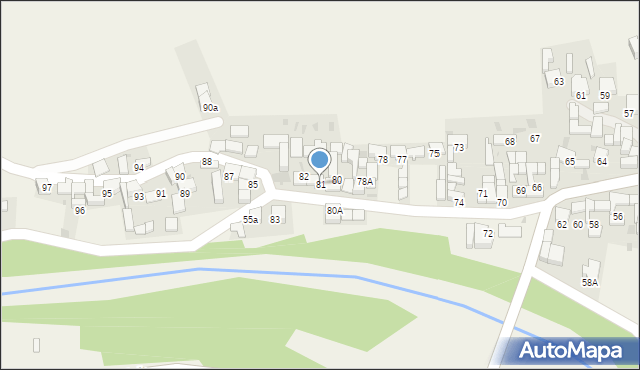 Krauszów, Krauszów, 81, mapa Krauszów