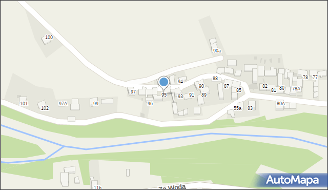 Krauszów, Krauszów, 95, mapa Krauszów